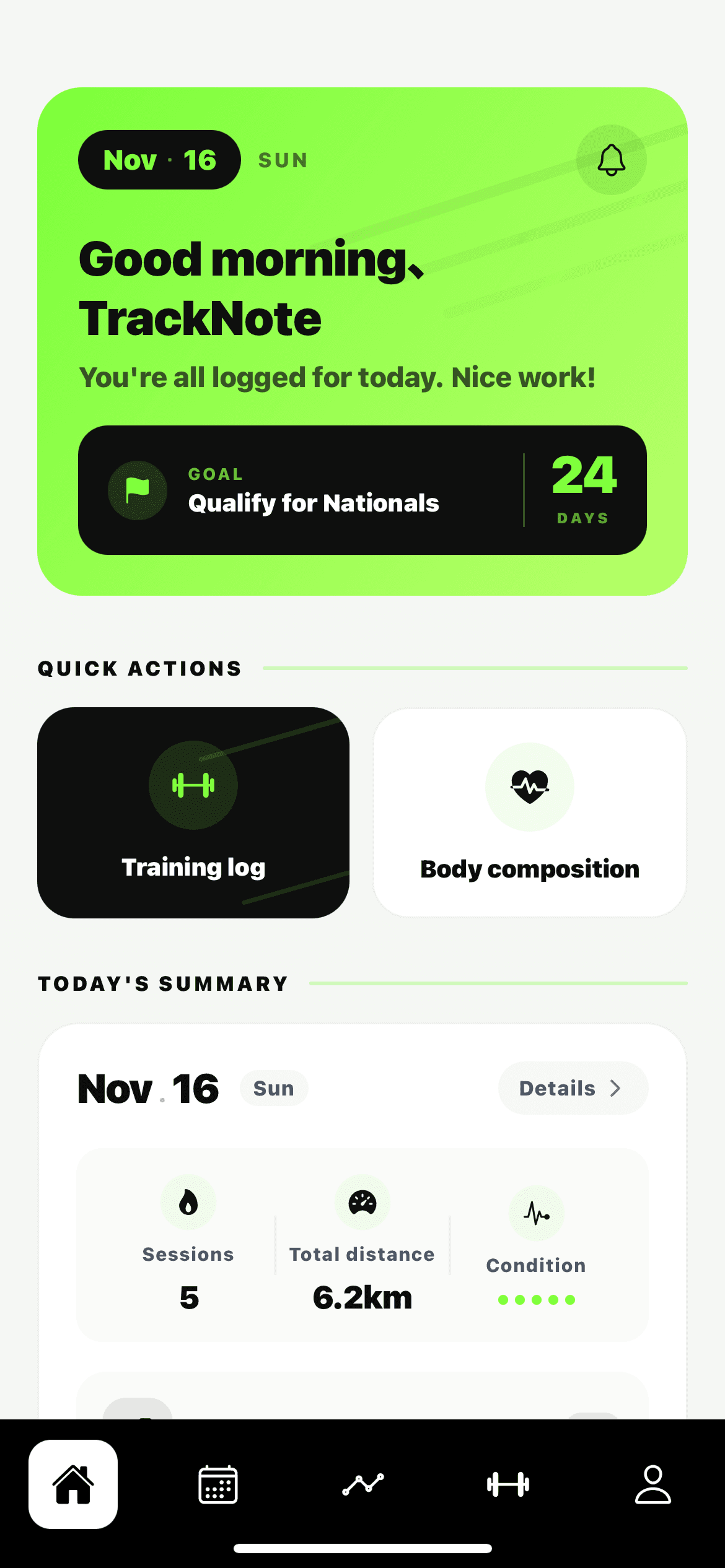 TrackNote app preview