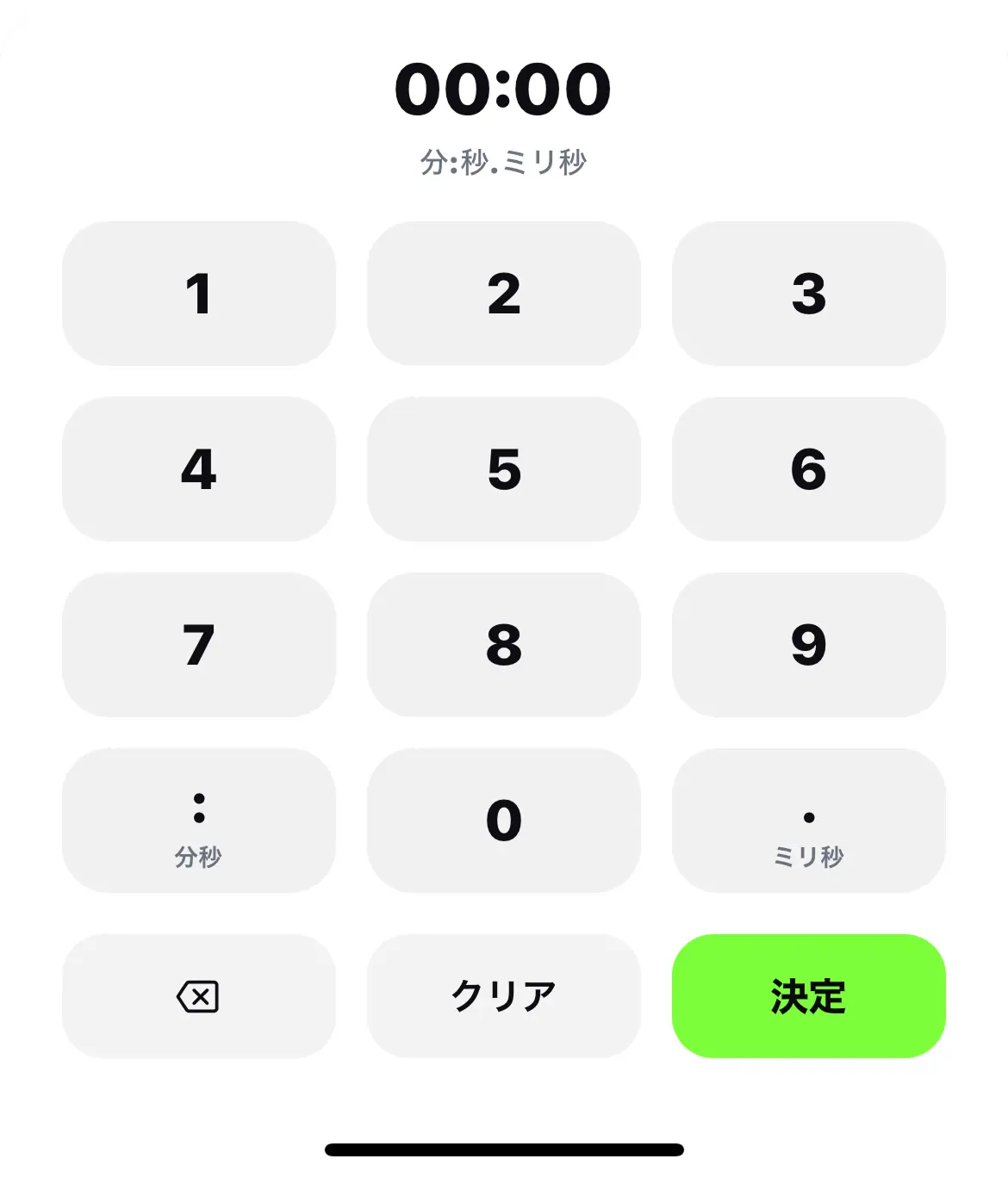 TrackNoteのタイム入力専用カスタムキーボード