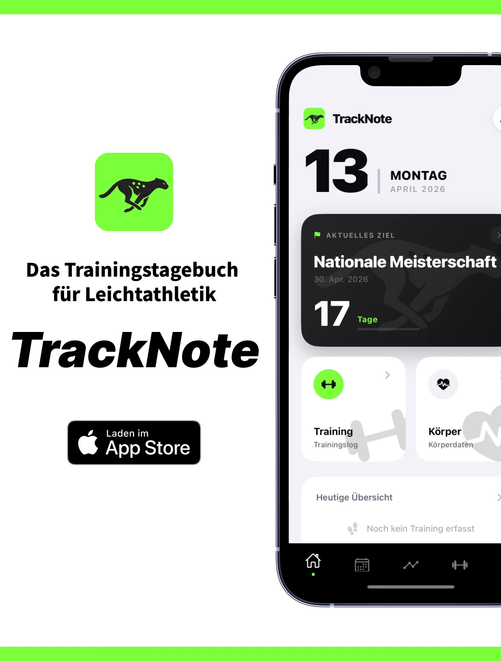 Mach deine sportliche Entwicklung sichtbar